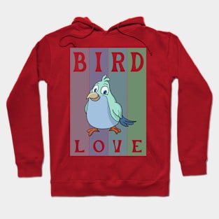 Retro cartoon bird - bird love Hoodie